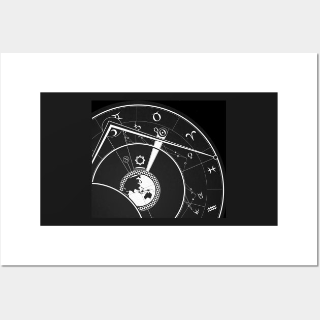 Black and White Astrological Circle Wall Art by MOULE